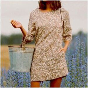 Spell & The Gypsy Collective Ada Dress Womens XS Leopard Animal Print Shift Mini